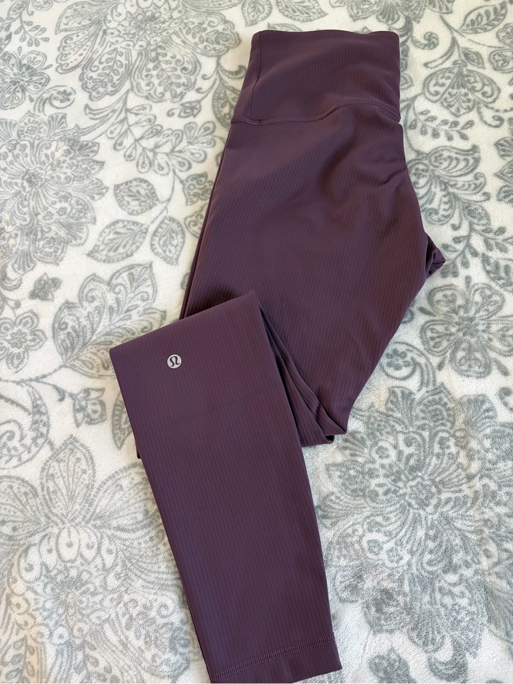 lululemon athletica Deep Plum Ribbed High-Rise Leggings